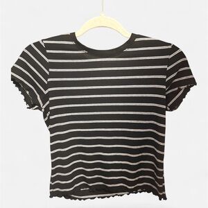 Heart & Hips Monochrome Striped Tank Top